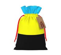 BREAUX Flag of the Sultanate of Burongan print Christmas bag, drawstring sack, with kraft paper label, lightweight and fashionable