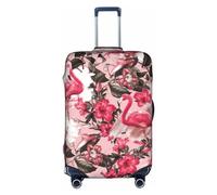 BREAUX Flamingo Floral Printed print Luggage Protective Covers Luggage Sleeves Luggage Decorative Covers, Zip Luggage Covers, White, X-Large