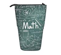 BREAUX Formulas Shapes Theory Math Lesson Word print Telescopic pencil case, fit for multi-functional pencil makeup bag storage bag and wallet