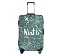 BREAUX Formulas Shapes Theory Math Lesson Word print Trolley Suitcase Protective Cover Luggage Protective Cover Unique Double Sided Pattern, White, Small, White, Small