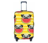 BREAUX Funny French Bullfighting Watermelon print Luggage Cover, Luggage Protective Cover, Trolley Travelling Case Protective Cover, White, XL