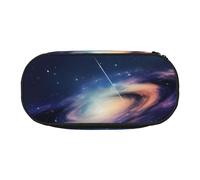 BREAUX Galaxy in The Universe print 300D Oxford Cloth Pencil Case Pouch, Double-Headed Zipper Design, Cosmetics and Organizer