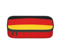 BREAUX German flag print unisex pencil pouch, versatile stationery storage bag for office, travel or makeup, Black, One Size, Concise