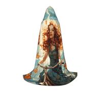 BREAUX Girl Bicycle Butterfly Hooded cape, fit for role-playing, stage costumes, winter activities, and casual wear