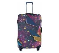 BREAUX Glitter pattern print Luggage Cover, Luggage Protective Cover, Trolley Travelling Case Protective Cover, White, M