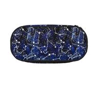 BREAUX Glow in The Dark print 300D Oxford Cloth Pencil Case Pouch, Double-Headed Zipper Design, Cosmetics and Organizer