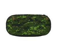BREAUX Green Army Digital Camouflage print Pencil case, makeup bag, sturdy storage bag, fit for office or travel essential accessories