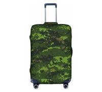 BREAUX Green Army Digital Camouflage print Trolley Suitcase Protective Cover Luggage Protective Cover Unique Double Sided Pattern, White, XL
