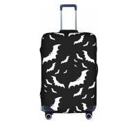 BREAUX Halloween Flying Bats print Luggage Protective Covers Luggage Sleeves Luggage Decorative Covers, Zip Luggage Covers, White, Small