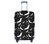 BREAUX Halloween Flying Bats print Trolley Suitcase Protective Cover Luggage Protective Cover Unique Double Sided Pattern, White, Large, White, Large