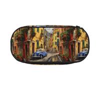 BREAUX Italian Street print Pencil case, makeup bag, sturdy storage bag, fit for office or travel essential accessories