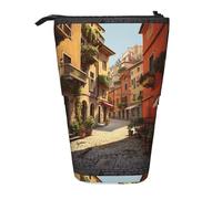 BREAUX Italian Street print Telescopic pencil case, fit for multi-functional pencil makeup bag storage bag and wallet