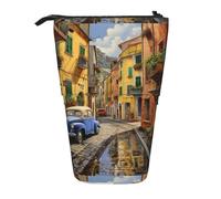 BREAUX Italian Street print Telescopic pencil case, fit for multi-functional pencil makeup bag storage bag and wallet