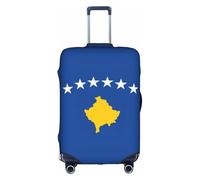 BREAUX Kosovo Print Flag Luggage Covers Luggage Covers Decorative Covers Zipper, White, S