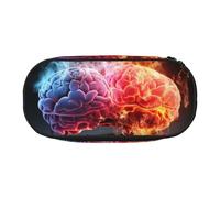 BREAUX Left and Right Brain Advantage print Pencil case, makeup bag, sturdy storage bag, fit for office or travel essential accessories