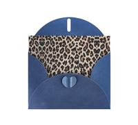 BREAUX Leopard Print print Pearl veneer holiday greeting card, blank envelope, luxurious Christmas and New Year greeting card