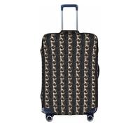 BREAUX long ears french bulldog print Luggage Cover, Luggage Protective Cover, Trolley Travelling Case Protective Cover, White, L
