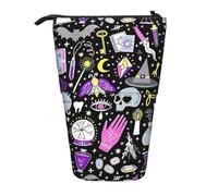 BREAUX Magic Witch Witchcraft Bohemian Drawing print Telescopic pencil case, fit for multi-functional pencil makeup bag storage bag and wallet