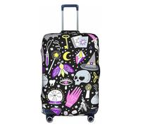 BREAUX Magic Witch Witchcraft Bohemian Drawing print Trolley Suitcase Protective Cover Luggage Protective Cover Unique Double Sided Pattern, White, X-Large, White, X-Large