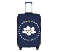 BREAUX Mississippi State Flag Printed Luggage Protector Covers Decorative Luggage Covers Luggage Covers Zipper, white, S