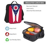 BREAUX Ohio State Flag print Travel Backpack Set, backpack + storage box + lunch bag combination