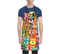 BREAUX Oil Cute Schnauzer Dogs Adjustable Waterproof Apron, Skirt Adult With 2 Pockets Apron, Men'S And Women'S Aprons, Oil Cute Schnauzer Dogs, One size