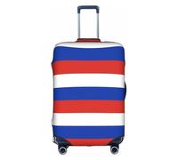 BREAUX Russian flag print Luggage Cover, Luggage Protective Cover, Trolley Travelling Case Protective Cover, White, L