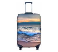 BREAUX Serene Seaside Sunset print Luggage Protective Covers Luggage Sleeves Luggage Decorative Covers, Zip Luggage Covers, White, X-Large