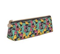 BREAUX Shark Pattern print Triangle leather stationery storage bag, fit for travel and cosmetics storage