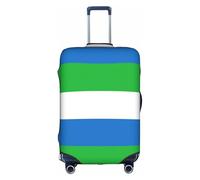 BREAUX Sierra Leone flag print Luggage Cover, Luggage Protective Cover, Trolley Travelling Case Protective Cover, White, L