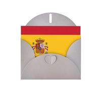 BREAUX Spanish flag Pearl veneer holiday greeting card, blank envelope, luxurious Christmas and New Year greeting card