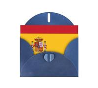 BREAUX Spanish flag Pearl veneer holiday greeting card, blank envelope, luxurious Christmas and New Year greeting card
