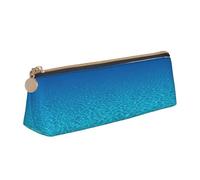 BREAUX Tranquil Underwater Scenery print Triangle leather stationery storage bag, fit for travel and cosmetics storage