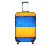 BREAUX Ukrainian flag print Luggage Cover, Luggage Protective Cover, Trolley Travelling Case Protective Cover, White, L