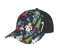 BREAUX Women_s Nutcracker Ballet Xmas Dance Baseball Cap, Curved Brim Baseball Cap, Men and Women Trend Fashion Baseball Cap Black, Black, One size