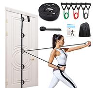 Brebebe Resistance Bands for Physical Therapy, Multi Point Door Anchor Strap for Home Gym Workout, Bands with Handles for Recovery, Stretch, Fitness, Door Workout Accessories, No Tools, No Drilling