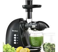 BRECIOUS ZM1506 Masticating Juicer, Plastic, Black