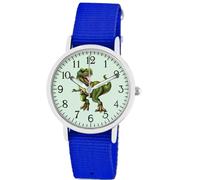 Brecjon Children's Wrist Watch Boys Dinosaur T Rex Luminous Hands 5 ATM Waterproof Textile Strap, Royal blue / glow dial, Strap.