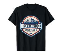 Breckenridge Colorado Vintage Badge Mountain Hiking Skiing T-Shirt