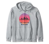 Brecon Beacons mountain hiking rambling mountaineering Welsh Zip Hoodie