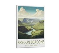 Brecon Beacons National Park Vintage Travel Poster 12x18inch(30x45cm) Canvas Wall Art Posters for Living Room Decor Paintings for Home Decor
