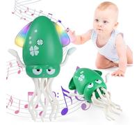 brecoory Magic Dancing Octopus Toy, Dancing Squid Toy, Electric Crawling Octopus with LED Lights & Music, Smart Obstacle Avoidance Sensor Toys, Interactive Auto-Dance Squid Gifts for Kids