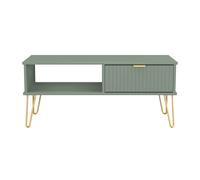 Breda Ready Assembled 1 Drawer Coffee Table in Reed Green - Welcome Furniture | TJ Hughes
