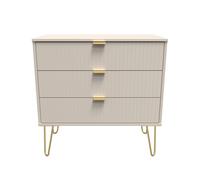Breda Ready Assembled 3 Drawer Chest in Kashmir Matt - Welcome Furniture | TJ Hughes