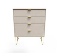 Breda Ready Assembled 4 Drawer Chest in Kashmir Matt - Welcome Furniture | TJ Hughes