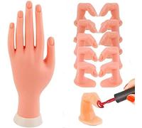 BredaLee Practice Finger，Flexible Hand For Nail Art Training, Nail Enhancement Tools, 1-Piece Set, Plastic Fake Fingers, Apprentice Model -10 Piece