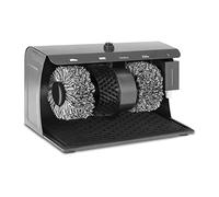 Bredeco BC-S-POL3 Shoe Polisher Machine, 3 Brushes, 200 ml Shoe Cream Dispenser, Steel, Cream
