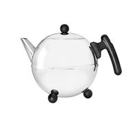 Bredemeijer Teapot Bella Ronde 1,2L, black fittings, Stainless Steel, 1.2