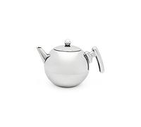 Bredemeijer 101005 Teapot Duet Bella Ronde 1.2L, Flat Bottom, Chromium Fittings, Stainless Steel, 1.2 liters, Chrome-Coloured