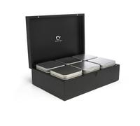 Bredemeijer 184009 Tea Box Bamboo 6 Quarts, Black